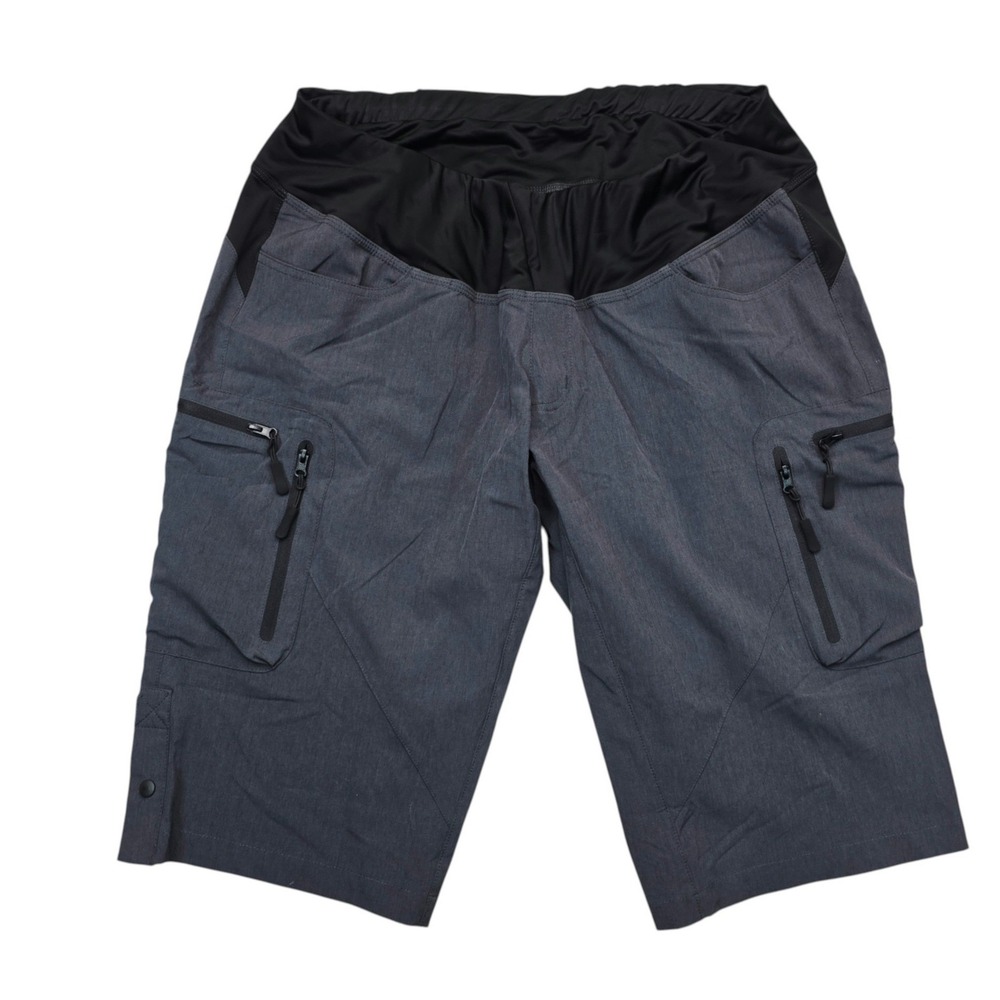 MTB Men's Mountain Biking Shorts Gray Cargo Zipper Pockets Size XL